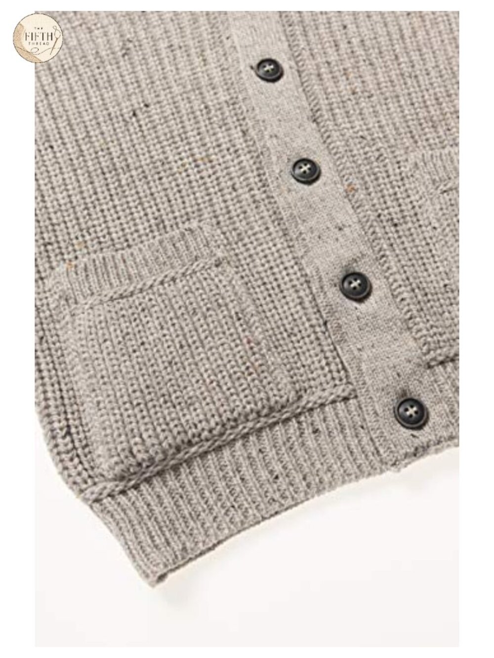 Mens Irish Cable Knit Merino Wool Shawl Cardigan Ribbed Button Front - Picture 6 of 6